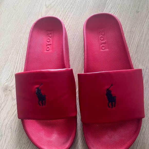 Polo by Ralph Lauren Red Slide Sandals - Picture 2 of 6